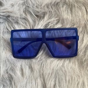 Dark Blue Oversized Sunglasses